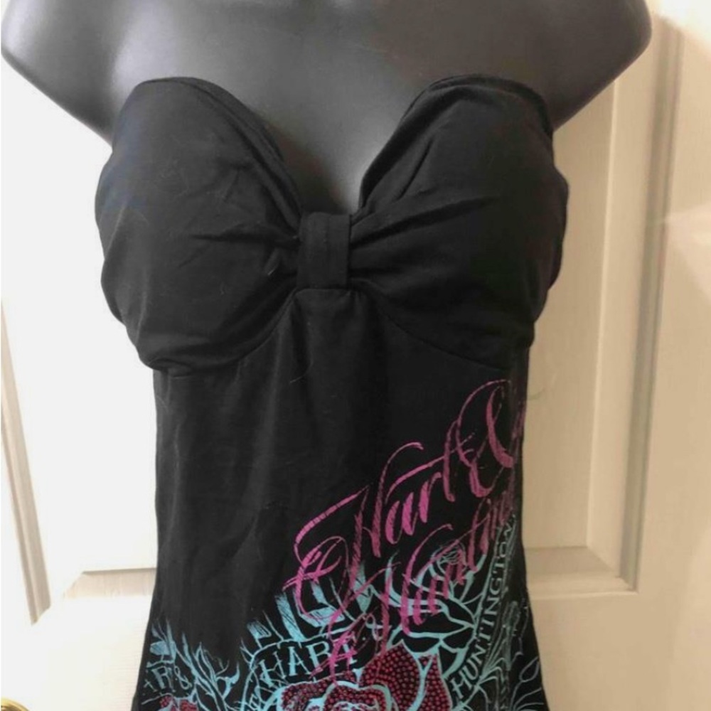 Y2k Hart & Huntington Tattoo Co Tube Top 🩷🦋